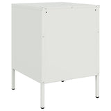 ZNTS Bedside Cabinets 2 pcs White 36x39x50.5 cm Steel 842921