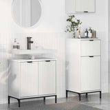Bathroom Furniture Set 2 pcs White Engineered Wood and Metal 3393093