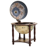 Globe Bar Wine Stand Brown Solid Wood Eucalyptus 343475