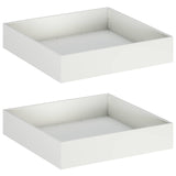 Garden Planter 2 pcs White 100 x 100 x 20 cm Cold-rolled Steel 8005025