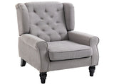 Retro Accent Chair, Wingback Armchair with Wood Frame Button Tufted Design for Living Room Bedroom, T3398P328125