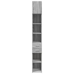 Slim Storage Cabinet Grey Sonoma 30x42.5x225 cm Engineered Wood 3281271
