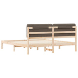 Bed Frame with Upholstered Headboard Taupe 180 x 200 cm 877962