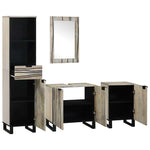 Bathroom Furniture Set 4 pcs Walnut brown 38 x 33 x 160 cm 3310050