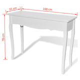 ZNTS Dressing Console Table White 241144