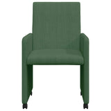 Dining Chairs with Wheels 2 pcs Grey green 57 x 66 x 94 cm 42017805