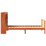 Bookcase Bed without Mattress Wax Brown 100x200cm Solid Wood Pine 3321954