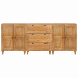 Sideboard 3 pcs 180 x 33.5 x 75 cm Solid mango wood Brown 3310065