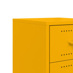 ZNTS Bedside Cabinet Mustard Yellow 36x39x59 cm Steel 846731