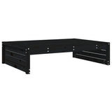 Garden Footstool Black Solid pine wood 120x80 cm Modular 825755