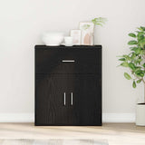 Sideboard with Drawer Black Oak 60 x 31 x 70 cm Engineered Wood 871397