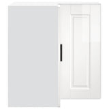 Kitchen Wall Corner Cabinet Porto High Gloss White Engineered Wood 854099