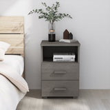 Bedside Cabinet HAMAR Light Grey 40x35x62 cm Solid Wood Pine 340415