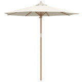 Garden Parasol Cream White 240 x 260 cm Bamboo 4108082