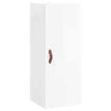 Highboard High Gloss White 34.5x34x180 cm Engineered Wood 3198955