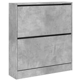 Shoe Cabinet Concrete Grey 80x21x87.5 cm Engineered Wood 839920