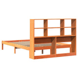 Bookcase Bed without Mattress Wax Brown 160x200 cm Solid Wood Pine 3321607