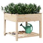 Garden Planter Beige 90 x 90 x 76.5 cm Solid fir wood 42006578