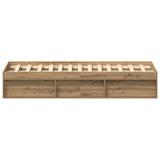 Bed Frame without Mattress Artisan Oak 150x200 cm Engineered Wood 3329313