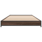 ZNTS Bed Frame without Mattress Brown Oak 75x190 cm Small Single 845190