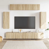 6 Piece TV Cabinet Set Sonoma Oak Engineered Wood 3079014