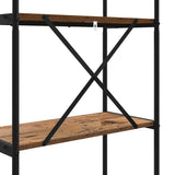 Bookshelf 4-Tier 80 x 30 x 146 cm Engineered wood Old Wood 879897