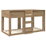 Bunk Bed for Kids Artisan Oak 90 x 190 cm Engineered Wood 3410402