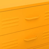 Chest of Drawers Mustard Yellow 80x35x101.5 cm Steel 336200