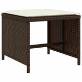 17 Piece Garden Dining Set with Cushions Brown Poly Rattan 3211185