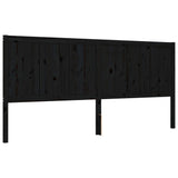 Bed Frame without Mattress Black 200x200 cm Solid Wood Pine 3192645