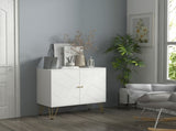 Storage Cabinet Slim Sideboard with Golden Hairpin Legs Adjustable Shelves for Living Dining T3398P342468