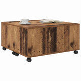 Coffee Table Old Wood 75 x 75 x 38 cm Engineered Wood 875480