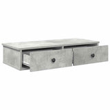 Wall Shelf with Drawers Concrete Grey 80x31x17 cm Engineered Wood 859953