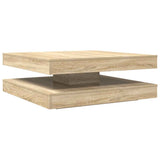 ZNTS Coffee Table 360-Degree Rotatable Sonoma Oak 90x90x34.5 cm 3321353