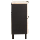 Sideboard White Wash Finish 60 x 33 x 75 cm Solid Mango Wood 4017890