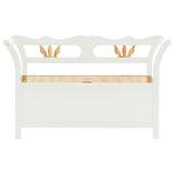 Bench White 107x45x75.5 cm Solid Wood Fir 351774