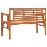 Foldable Bench Natural Solid eucalyptus wood 120 cm Foldable 47293