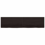 Bathroom Countertop Dark Brown 200x50x cm Treated Solid Wood 3156270