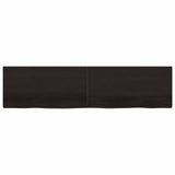 Bathroom Countertop Dark Brown 200x50x cm Treated Solid Wood 3156270