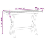 Desk NOAIN X-Shaped Legs 120x50x75 cm Solid Wood Pine 4100040
