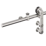 Sliding Door Hardware Kit 200 cm Stainless Steel Silver 4009694