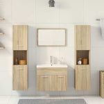 ZNTS 5 Piece Bathroom Furniture Set Sonoma Oak Engineered Wood 3325030