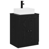 Bathroom Furniture Set Black Oak Engineered Wood 3404251