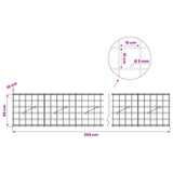 Gabion with 5 mm Wire and 10x10 cm Mesh 350x10x50 cm 3464905