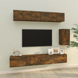 6 Piece TV Cabinet Set Smoked Oak Engineered Wood 3114619
