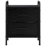 Bedside Cabinet Black Oak 40 x 30 x 50 cm Engineered Wood 8013482