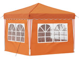Pop-up Party Tent 195 x 195 x 245 cm Orange Oxford Fabric 42019745