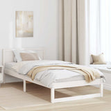 Bed Frame with Headboard White 90 x 200 cm Solid Pine Wood 873290