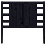 Headboard Black 81x4x100 cm Solid Wood Pine 818749