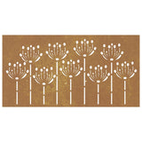 Garden Wall Decoration 105x55 cm Corten Steel Flower Design 824499